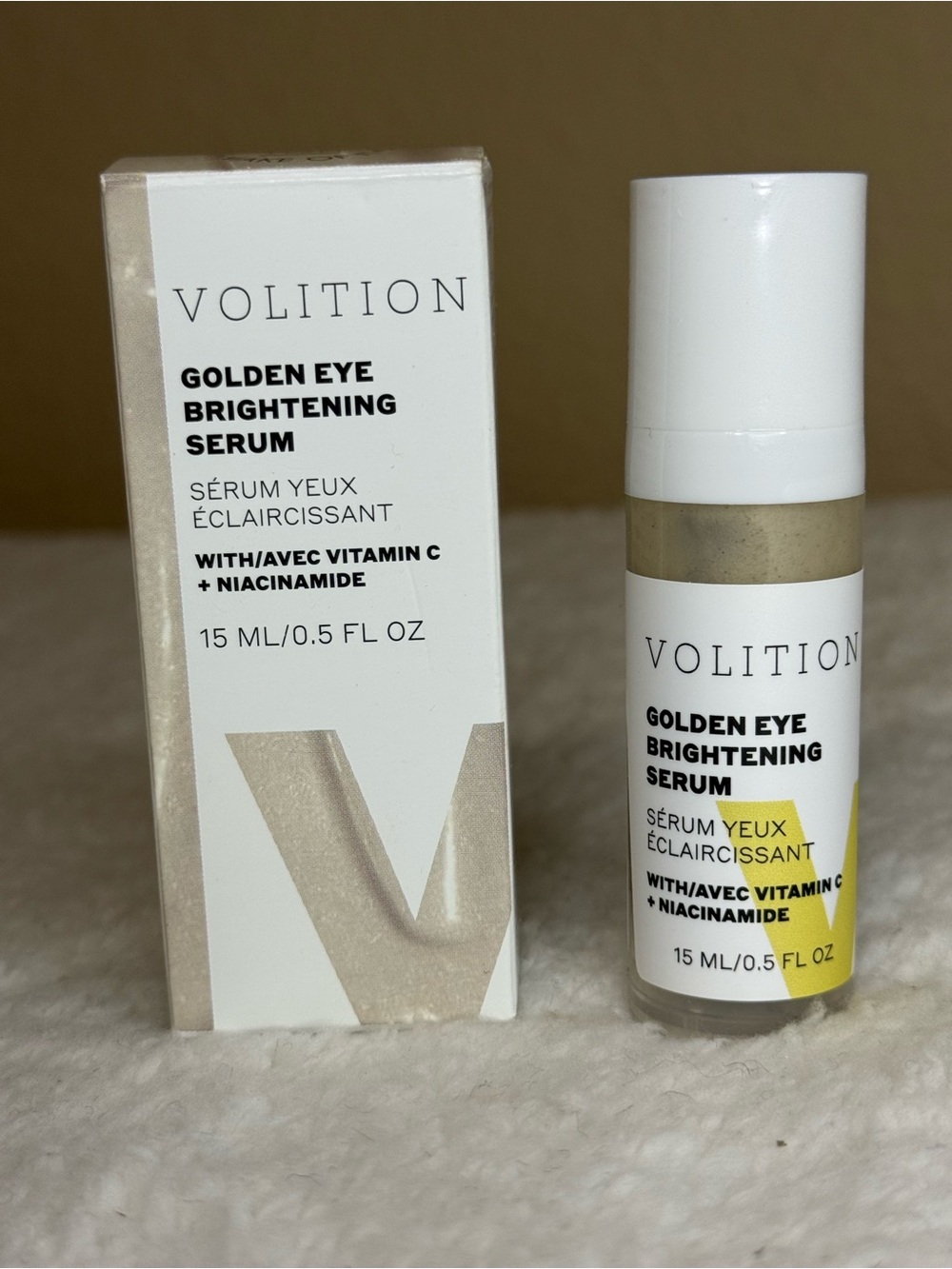 Volition Golden Eye Brightening Serum — White & Gold